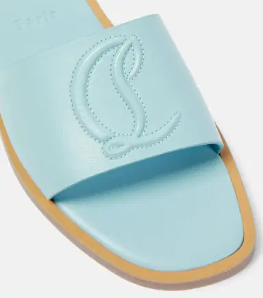 Christian Louboutin CL embossed leather mules | Thumbnail 2