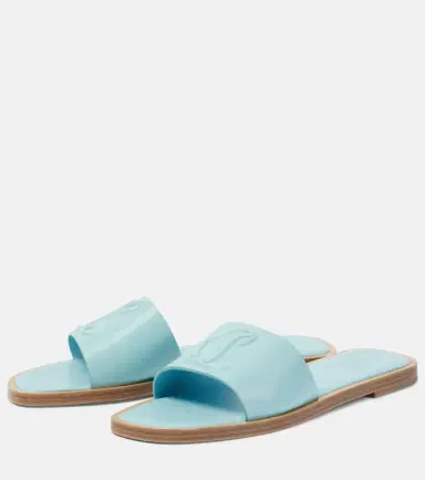 Christian Louboutin CL embossed leather mules | Thumbnail 3