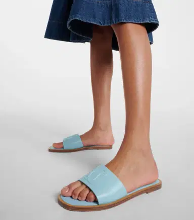 Christian Louboutin CL embossed leather mules | Thumbnail 6