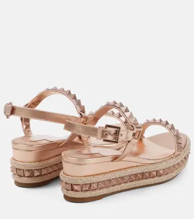 Christian Louboutin Pyra Clou leather espadrille wedges | Thumbnail 2