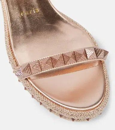 Christian Louboutin Pyra Clou leather espadrille wedges | Thumbnail 4