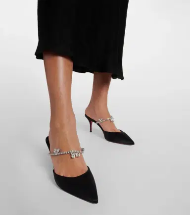 Christian Louboutin Planet Queen 70 satin mules | Thumbnail 5 Christian Louboutin Planet Queen 70 satin mules | Thumbnail 5
