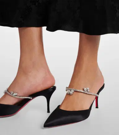 Christian Louboutin Planet Queen 70 satin mules | Thumbnail 7 Christian Louboutin Planet Queen 70 satin mules | Thumbnail 7