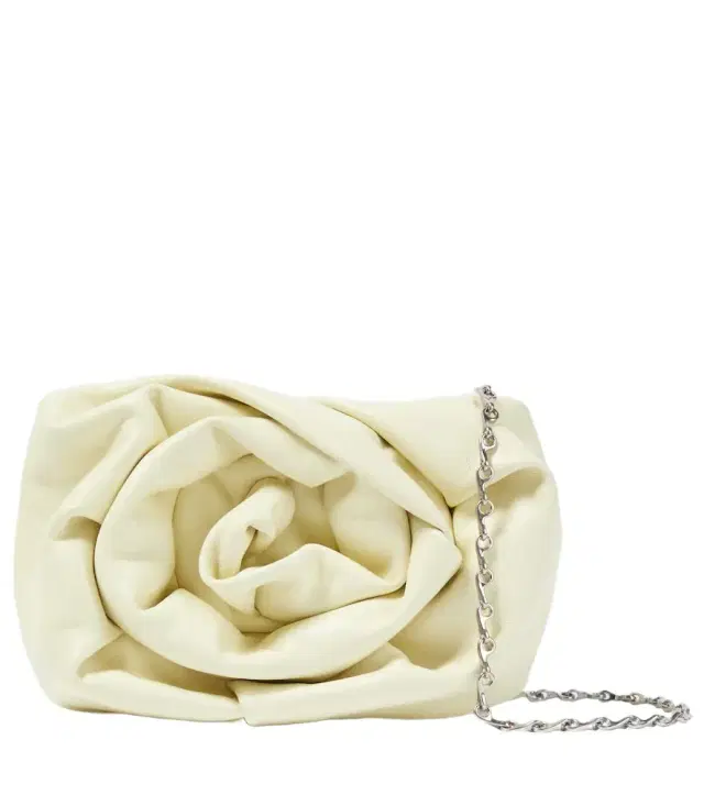 Burberry Rose gathered leather clutch