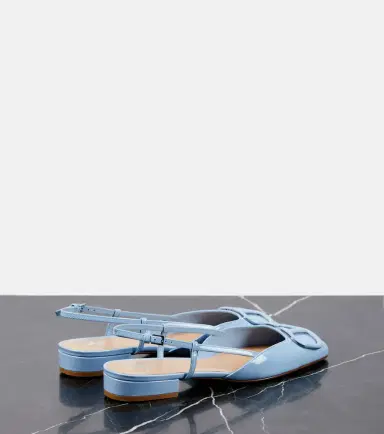 Valentino Garavani VLogo Signature leather slingback flats | Thumbnail 3