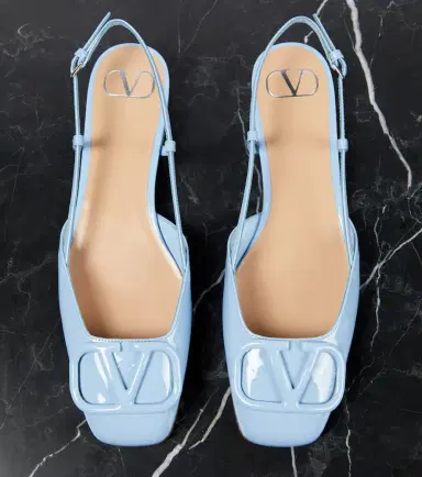 Valentino Garavani VLogo Signature leather slingback flats | Thumbnail 4