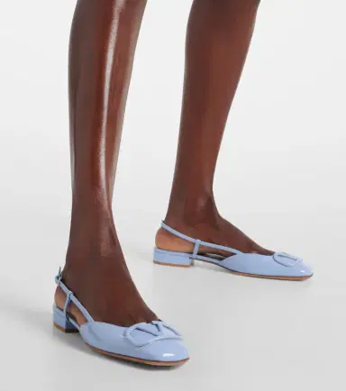 Valentino Garavani VLogo Signature leather slingback flats | Thumbnail 6