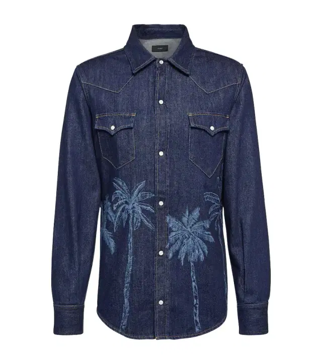 Alanui Jungle printed denim shirt