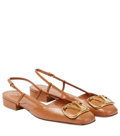 Valentino Garavani VLogo Signature 20 leather slingback pumps | Thumbnail 1 Valentino Garavani VLogo Signature 20 leather slingback pumps | Thumbnail 1