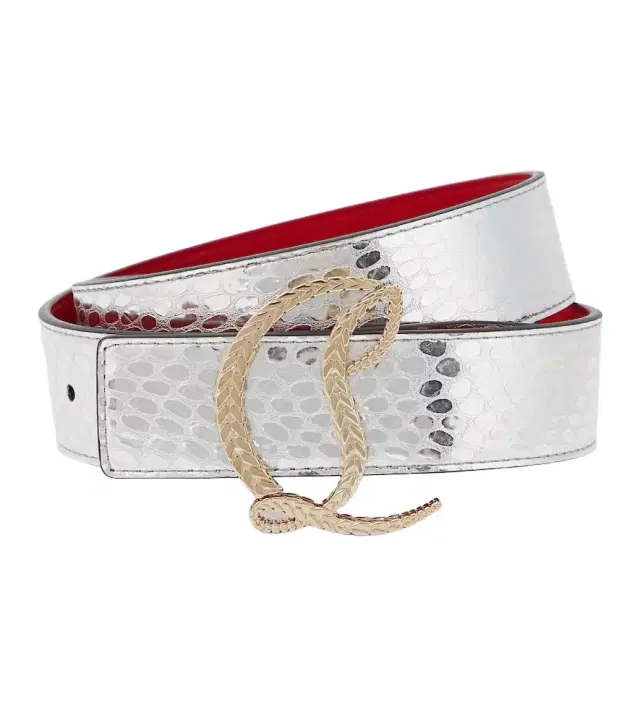 CL 35mm metallic leather belt
