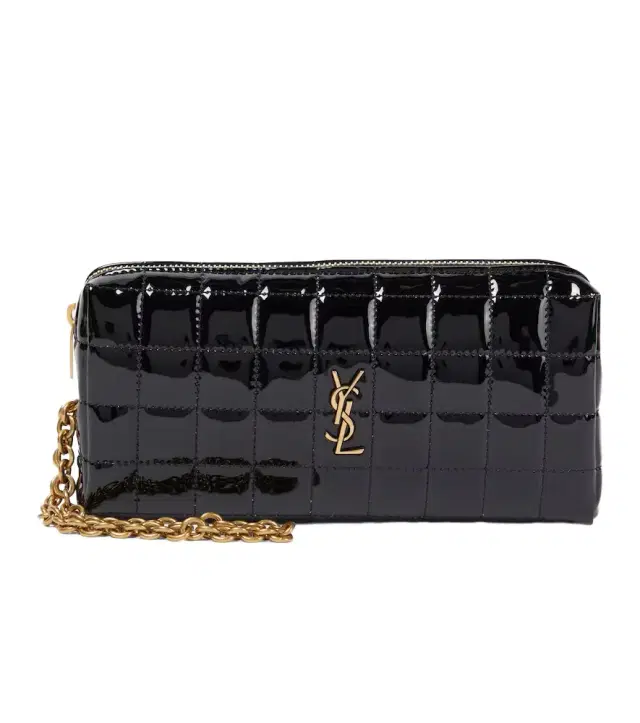 Saint Laurent Cassandre matelassé pouch with strap