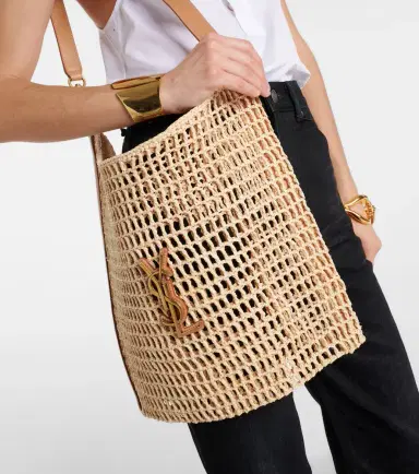 Saint Laurent Oxalis crochet raffia shoulder bag | Thumbnail 6 Saint Laurent Oxalis crochet raffia shoulder bag | Thumbnail 6