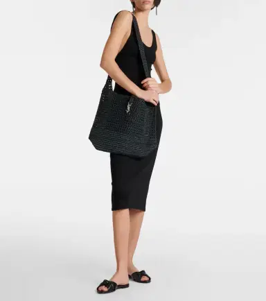 Saint Laurent Le 5 à 7 Medium raffia shoulder bag | Thumbnail 3 Saint Laurent Le 5 à 7 Medium raffia shoulder bag | Thumbnail 3