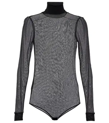 Maison Margiela Mockneck sheer mesh bodysuit | Thumbnail 1