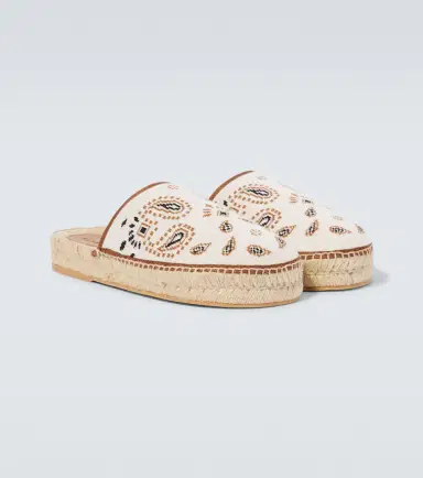 Alanui Bandana canvas jacquard espadrille slides | Thumbnail 7 Alanui Bandana canvas jacquard espadrille slides | Thumbnail 7