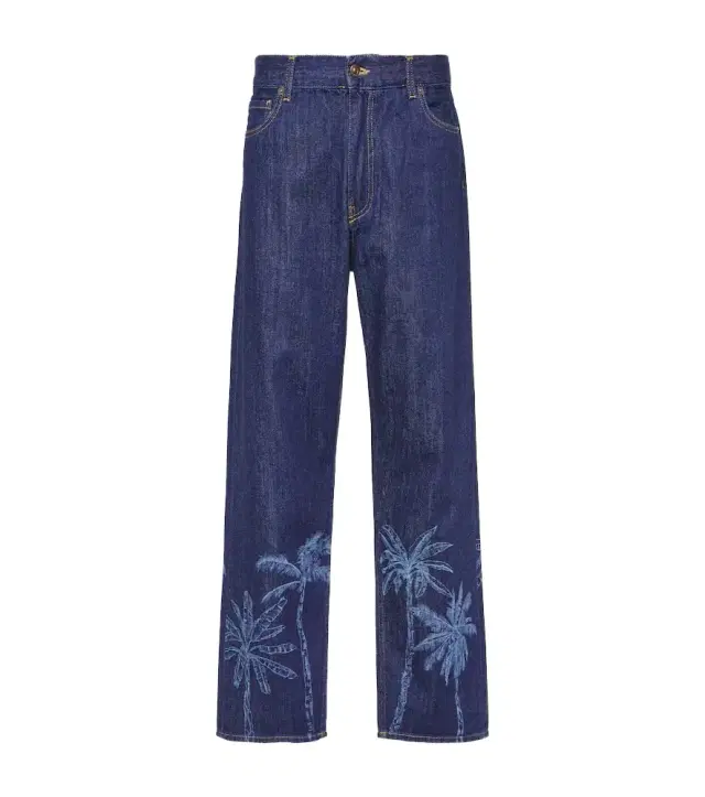 Alanui Jungle printed straight jeans