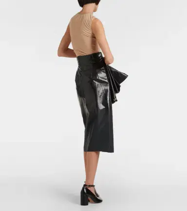 Maison Margiela High-rise draped midi skirt | Thumbnail 2