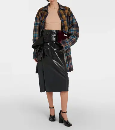 Maison Margiela High-rise draped midi skirt | Thumbnail 3