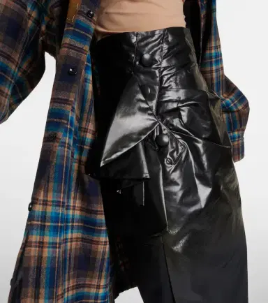 Maison Margiela High-rise draped midi skirt | Thumbnail 4