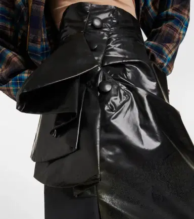 Maison Margiela High-rise draped midi skirt | Thumbnail 5