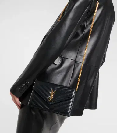 Saint Laurent Cassandre Envelope leather wallet on chain | Thumbnail 4 Saint Laurent Cassandre Envelope leather wallet on chain | Thumbnail 4