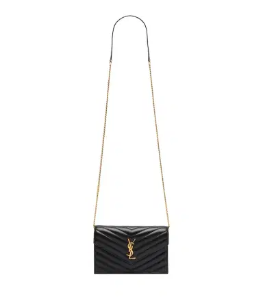 Saint Laurent Cassandre Envelope leather wallet on chain | Thumbnail 1 Saint Laurent Cassandre Envelope leather wallet on chain | Thumbnail 1
