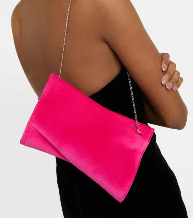 Christian Louboutin Loubitwist Small cotton velvet clutch | Thumbnail 2