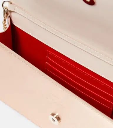 Christian Louboutin Loubi54 Small leather-trimmed silk clutch | Thumbnail 2