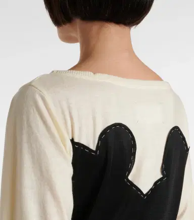 Maison Margiela Spliced gathered jersey midi dress | Thumbnail 3