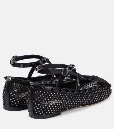 Valentino Garavani Rockstud embellished mesh ballet flats | Thumbnail 6 Valentino Garavani Rockstud embellished mesh ballet flats | Thumbnail 6