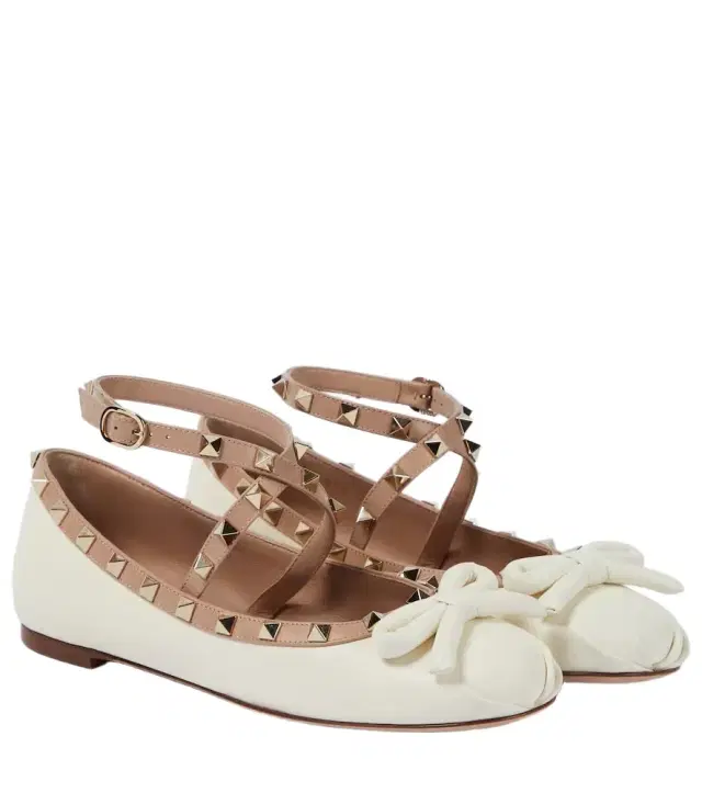 Valentino Garavani Rockstud leather ballet flats