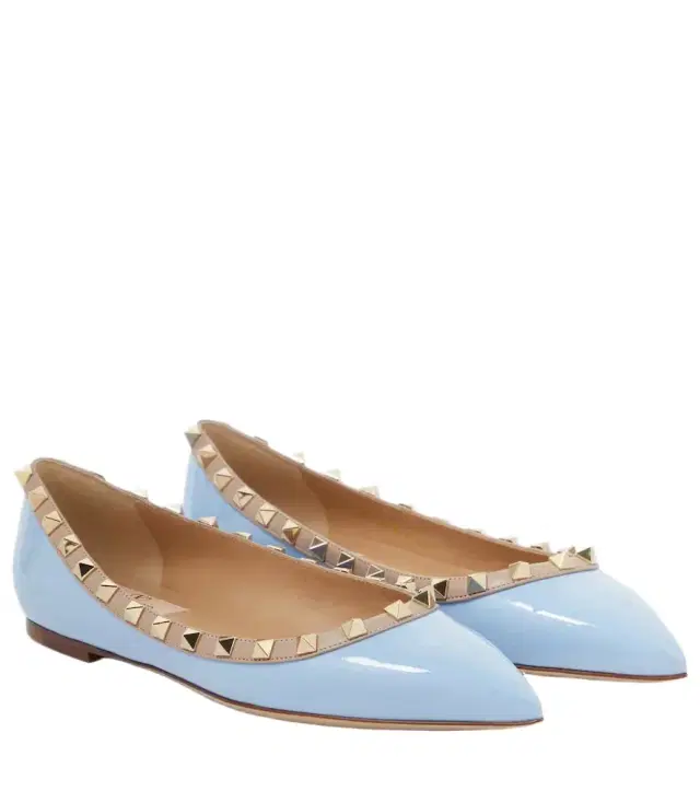 Valentino Garavani Rockstud patent leather ballet flats