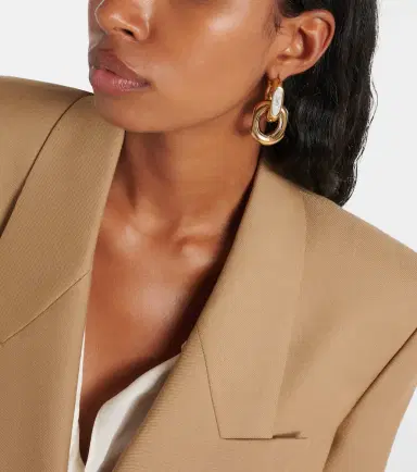 Saint Laurent Cassandre hoop earrings | Thumbnail 2