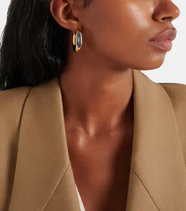 Saint Laurent Cassandre hoop earrings | Thumbnail 6
