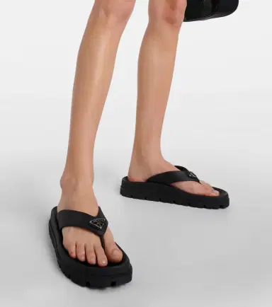 Prada Soft Cage vinyl thong sandals | Thumbnail 5