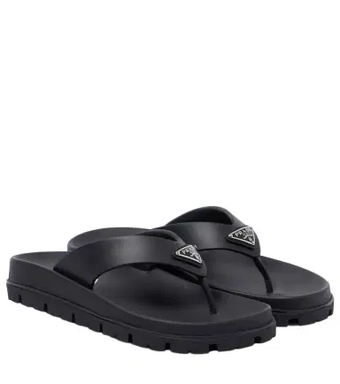 Prada Soft Cage vinyl thong sandals | Thumbnail 1