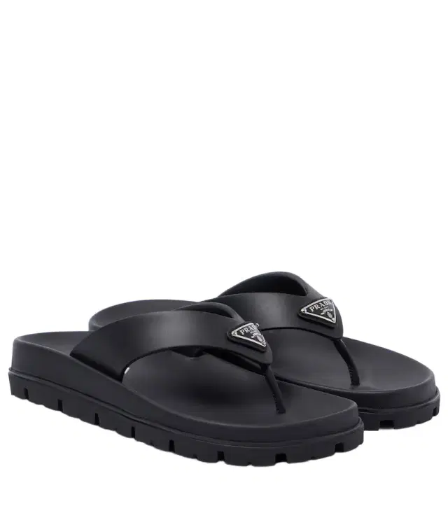 Prada Soft Cage vinyl thong sandals
