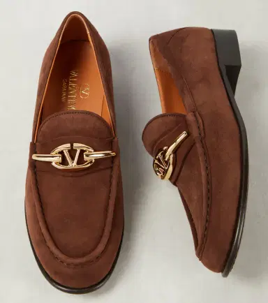 Valentino Garavani VLogo Gate suede loafers | Thumbnail 3