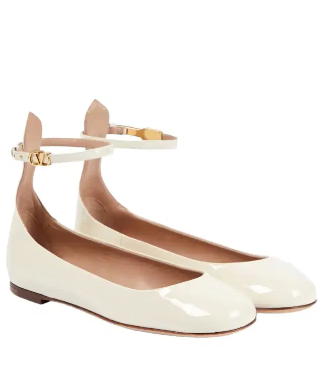 Valentino Garavani Tan-Go patent leather ballet flats