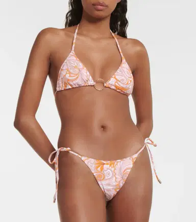 Melissa Odabash Miami printed low-rise bikini bottoms | Thumbnail 2