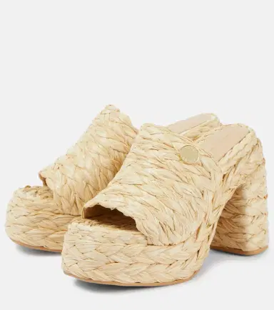 Stella McCartney Skyla raffia-effect platform mules | Thumbnail 3 Stella McCartney Skyla raffia-effect platform mules | Thumbnail 3