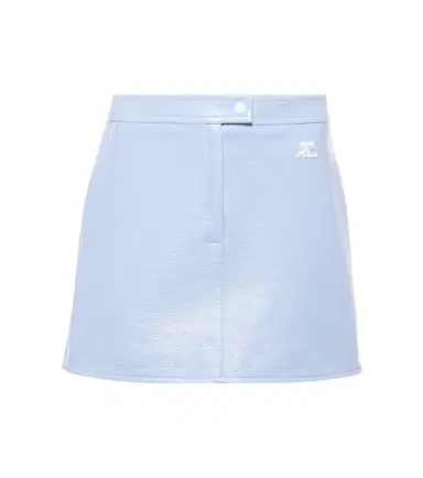 Courreges Courrèges Logo high-rise cotton-blend miniskirt | Thumbnail 1