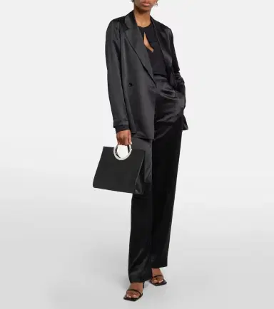 Joseph Tova silk satin straight pants | Thumbnail 5