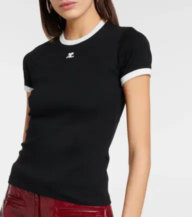 Courrèges Courrèges Logo cotton jersey T-shirt | Thumbnail 4 Courrèges Courrèges Logo cotton jersey T-shirt | Thumbnail 4