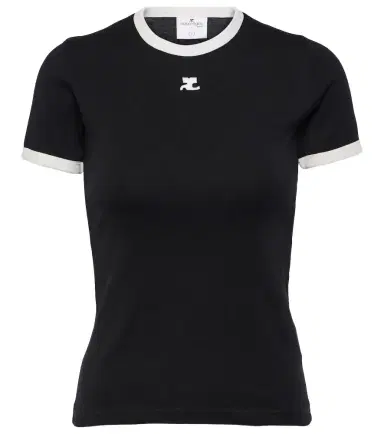 Courrèges Courrèges Logo cotton jersey T-shirt | Thumbnail 1 Courrèges Courrèges Logo cotton jersey T-shirt | Thumbnail 1