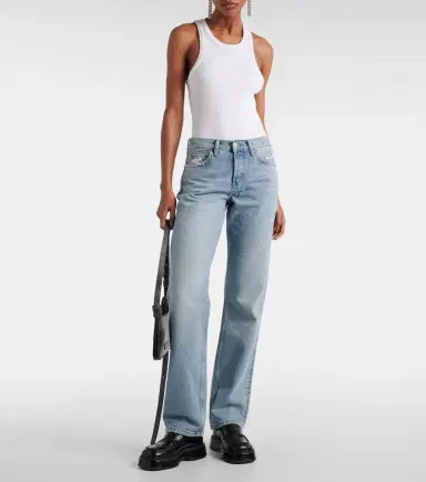Re/Done Easy mid-rise straight jeans | Thumbnail 6