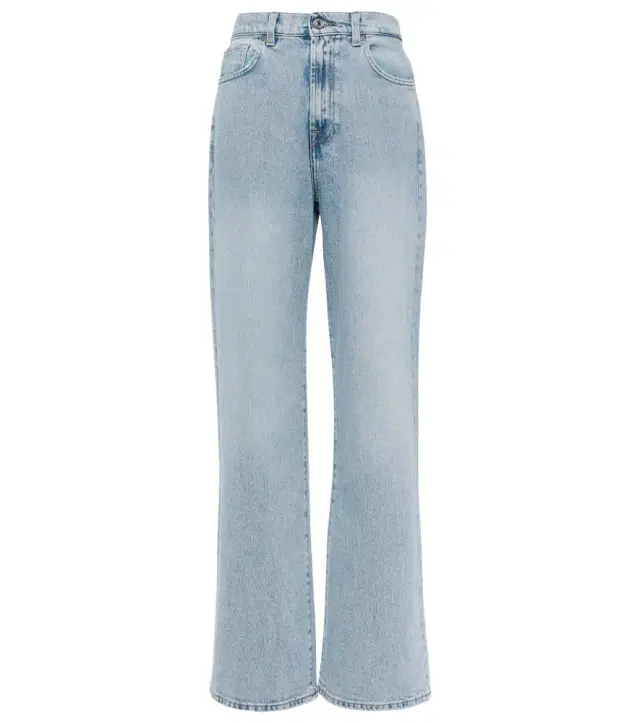 7 For All Mankind High-rise straight-leg jeans