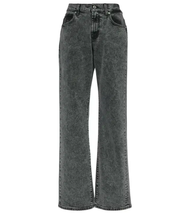 Low-rise straight-leg jeans