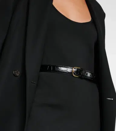 TOTEME Slim croc-effect leather belt | Thumbnail 2