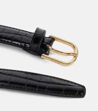 TOTEME Slim croc-effect leather belt | Thumbnail 3